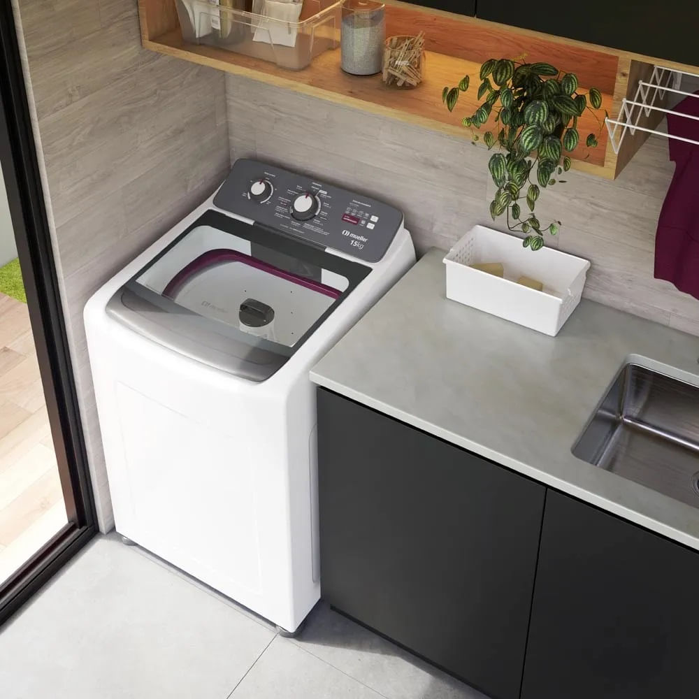 Lavadora de Roupa Automática Mueller 15Kg Ultracentrifugação e Ciclo Rápido Branca MLA15 – 127 Volts - Imagem 21